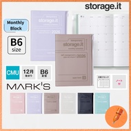 2026 Planner Monthly Block B6 Variant Storage It Marks