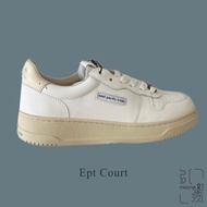 EAST PACIFIC TRADE Korea EPT COURT White Retro Cream Sole Leather Casual Shoes [Insane-21]