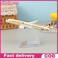 DIBO 16cm Etihad 787 Alloy Plane Model - Diecast Airplane for Kids Desk- Gift Collection. .