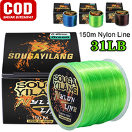 Sougayilang Senar Pancing Nilon 150M Tali Pancing 0.18Mm-0.45Mm 5.29-31 26lb Tahan Lama Untuk