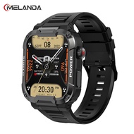 ZZOOI MELANDA New Bluetooth Call Smart Watch Men Sport Fitness Tracker Voice Assistant IP68 Waterproof Male Smartwatch for Android IOS