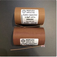 โปแลนด์ MIFLEX KPCU-01 ทองแดงฟอยล์น้ํามันกระดาษหลอด Capacitor 0.22uf600V 0.1uf600V 1.0uf600V