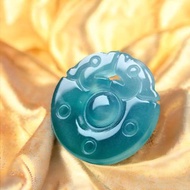 冰藍水翡翠雙龍玉璧 | 天然翡翠A貨 | 送禮