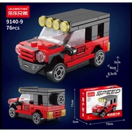 Assembling Red Jeep 76 PCS