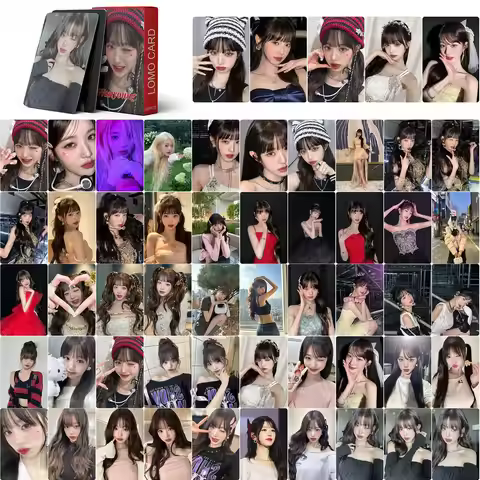 55pcs Kpop IVE WONYOUNG Solo Lomo Cards IVE JANGWONYOUNG Photocards IVE Group Photo Print Cards