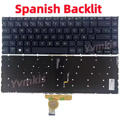 Spanish/SP Backlit Laptop Keyboard for ASUS ZenBook UX325 UX325JA UX325EA UX325J U3700 UXF3000E UX32