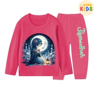 Piyama baju tidur lengan panjang anak perempuan FULL MOON GIRL ukuran 1-10 tahun