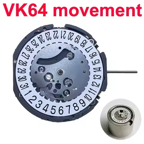 VK64 Movement Japanese for VK64-6 New Original Japanese VK64 Quartz Date At 6 O'clock Watch Movement