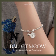 925 Sterling Silver Queen Gold Coin Bracelet [BT39] Cat Dance Ballet