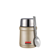 Endo 450ml Double Stainless Steel Thermal Food Jar | Pure Stainless/Gold CX-4007