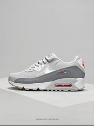 AirMax90‘CoolGrey’銀灰氣墊跑鞋｜男女同款四季適穿 經典復古 皮革+合成革鞋面 透氣緩震