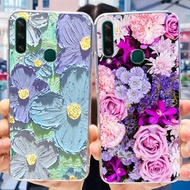 Huawei Y6P 2020 Case Fashion Flower Silicone Soft Cover For Huawei Y6P MED-LX9 MED-LX9N Shockproof C