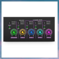 [hotkeystore.] -MH400 Ultra Low Noise Mini 4-Channel Mixer Mini Stereo Mixer Mixer Output Device Mic
