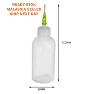 Manooby 50CC 50ML Needle Tip Soldering Liquid Flux Alochol Oil Dispenser Plastic Bottle