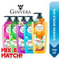 Ginvera World Spa Shower Scrub Body Wash, 750ml [M4]