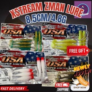 【Xstream】 5PCS Zman Clone TPR Soft Plastic Lure Bait 8.5CM/4.8G Floating Casting Umpan Haruan Toman