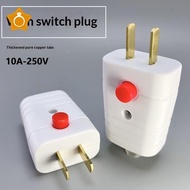 [GE] 2 Prong Electric Power Plug with On Off Switch 10A Thick Pure Copper Pins Perfect for Home Work