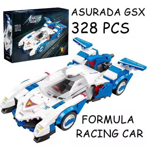 328PCS High-Tech ASURADA GSX Formula Racing Car Youth Edition,Sports Car Building Blocks Assembly Se
