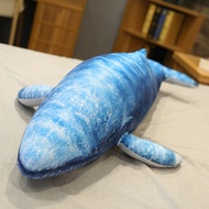 【Deal of the day】 55-130cm Giant Dream Whale Shark Plush Toy Stuffed Blue Whale Doll Soft Pillow Cut