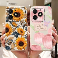 For ITEL A50 A50C A667L A669L Beautiful Tulip Sunflower Butterfly Casing ItelA50 ItelA50C Soft Silic