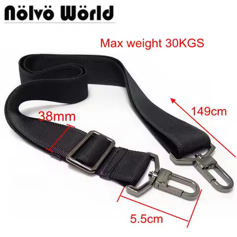 38mm Max 30KGS Strong Hook Nylon Belt Accessory Men Bags Long Shoulder Strap Man Laptop Bag New Stra
