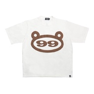 "CHOCO" HEAVY TEE WHITE/BROWN 99CLOVER