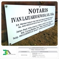 Plang nama notaris uk 100x40 cm papan nama akrilik kantor notaris PPAT