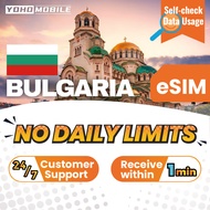 [Yoho] Bulgaria eSIM No Daily Limit 3GB 5GB 10GB 30 Days Yoho Mobile Official Store