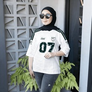 Women's Oversized T-Shirt 7/8 Sleeves Size 7 Muslim Sports Jersey Premium Combed Women's Oversized