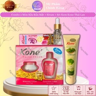 Combo 3 Món Sữa Rửa Mặt Rau Má - Serum Dưỡng Da - Kem Kone Thái Lan Chính Hãng