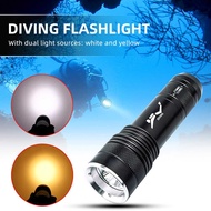 BEST SELLER Genwiss Senter LED Diving Waterproof Warm dan Cool White T6 / Senter LED Diving Waterpro