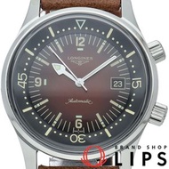 浪琴表 Legend Diver 自動機械錶 42mm Legend Diver Date L3.774.4/L3.774.4.60.2 男士精鋼/皮革錶帶腕錶，ブラウン飾面，成色極佳，附原廠錶盒和保