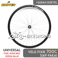 HITAM Wheelset Bicycle Rims Uk 700 Alloy Black Front/Rear Wheel Rims Ready To Become Fixie Racing Road Bike United | High Quality