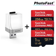 PhotoFast PhotoCube iOS OTG USB Autobackup Data Cloning Thumbdrive SanDisk Extreme PRO microSD 256GB 512GB 1TB