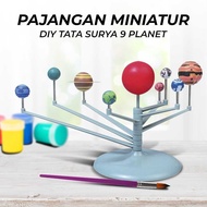 DIIY Solar System Educational Toy DIY Miniature Display/ Solar System 9 Planets Solar System Planeta