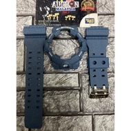 BNB CUSTOM GA700 BIRU JEANS+ BUCKLE JAPAN + 2 PCS SPRING BAR FOR ORIGINAL GSHOCK