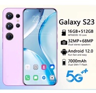 [สมาร์ทโฟนใหม่2023]  Galaxy  รองรับ4G/5G  12GB + 512GB  จอ7.5 นิ้ว HD แบบเต็มหน้าจอสมาร์ทโฟน Android 11.0 รองรับหลายภาษา ซิมคู่แบบคู่ 6800Mah