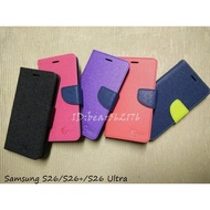 Samsung S26/S26+/ S26 Ultra [Classic Style-Two-Color Series] Vertical Side Flip Protective Case/Prot