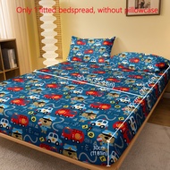 1pc Easy Modern Ambulance Pattern Printed Brushed Bed Skirt, Printed Bed Cover For Bedroom, Bedding