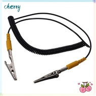 CHERRY Anti-Static ESD Grounding Cable, Black 2mm Coiled Cord, Freedom From Tangles Polyurethane Mal