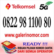 Nomor Cantik Simpati Telkomsel Support 5G Nomer Kartu Perdana 0822 98 1100 80