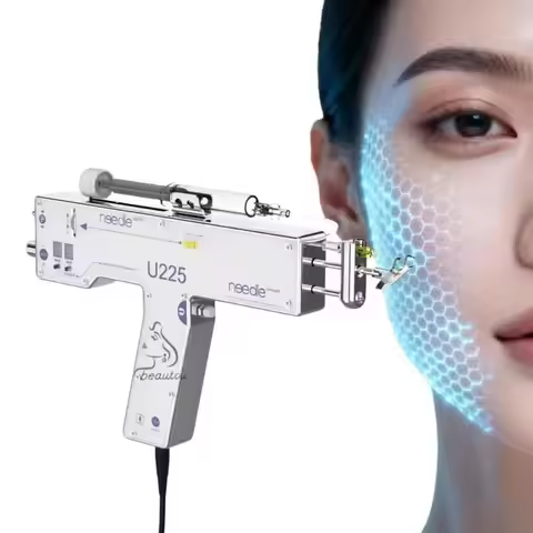 U225 Stainless Steel & Plastic Portable Mesotherapy Gun Needleless Anti-Aging Crystal Skin Scalp Fac
