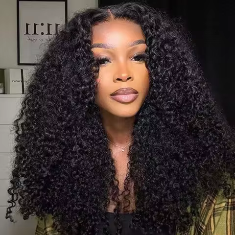 250 Density 13x6 Hd Afro Kinky Curly Wig 100% Human Hair 13x4 4c Edges Frontal Deep Wave Curly Lace 