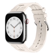 สำหรับสายนาฬิกา Apple Ultra 2/Ultra 49มม. 45มม. 41มม. 44มม. 40มม. 42มม. 38มม. สำหรับ Apple Watch Sport Series 9 8 7 6 5 4 3 2 1 SE SE2 Kilim Single สร้อยข้อมือซิลิโคนนำเที่ยว