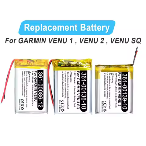 Replacement Battery for GARMIN VENU 1, 2,SQ,VENU2 361-00139-10 361-00086-12 361-00136-10 Sports Smar