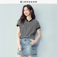 GIORDANO Women Polo Shirt Warm Weather Polo Shirt Moderate Thickness Polo Shirt Slight Elasticity Po