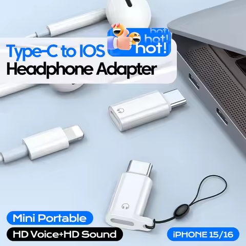 Type C To IOS OTG Headphone Adapter USB C To IOS Support Voice Call OTG Adapter For iPhone 16 15 iPa