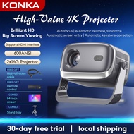 Konka B12 Portable Mini Projector 600 ANSI 1080P Projector Featuring Auto Focus & Keystone Correctio