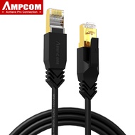 AMPCOM CAT8 Ethernet Cable, Thin High Speed Patch Cable CAT8 Lan 40Gbps Cable