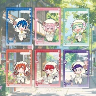 Transparent Card KeyChain Welcome To Demon School Iruma-kun Key Chain Woman Cos Sheep Key Ring Asmod